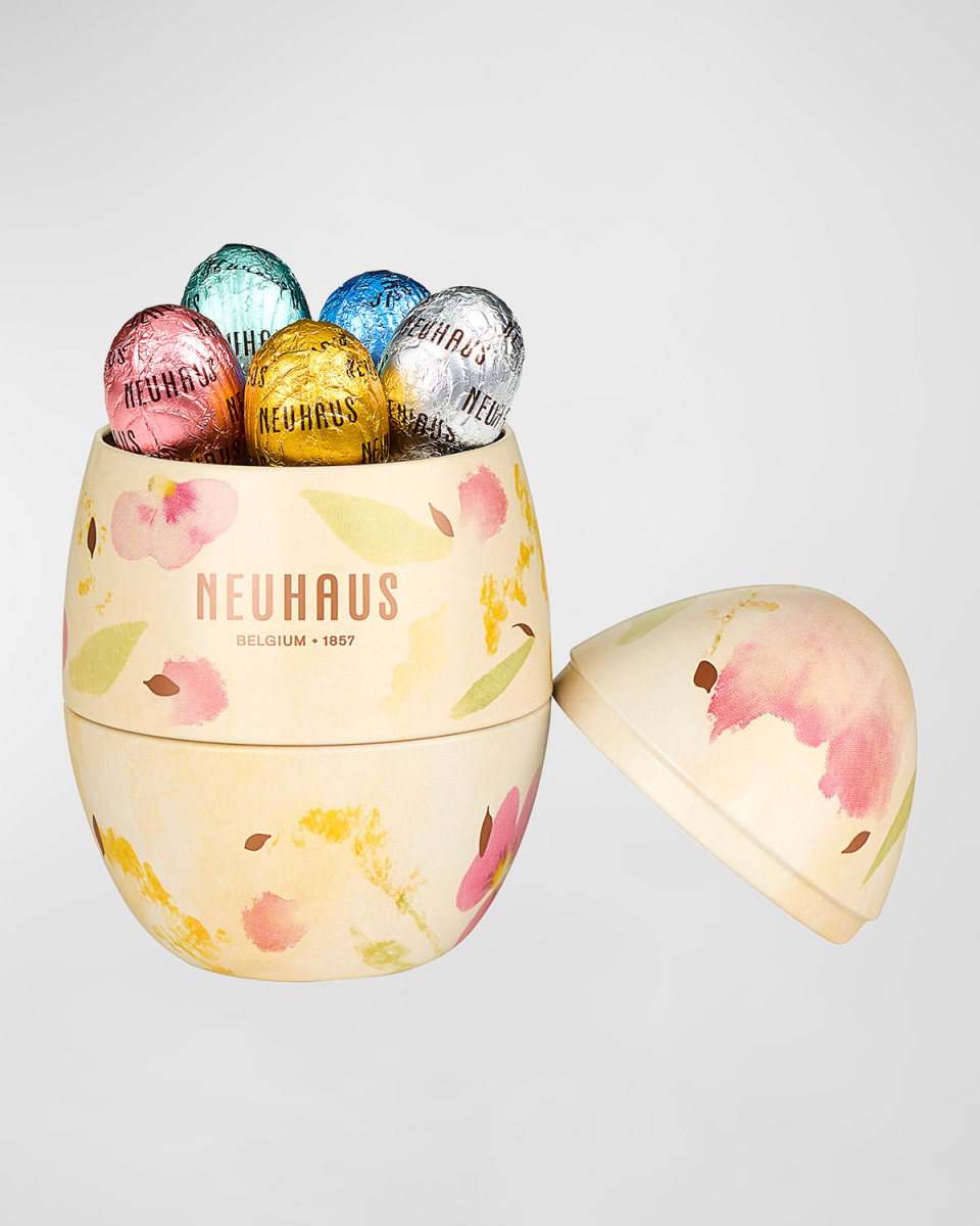 Metal Easter Egg with Chocolate Eggs, 18 Count